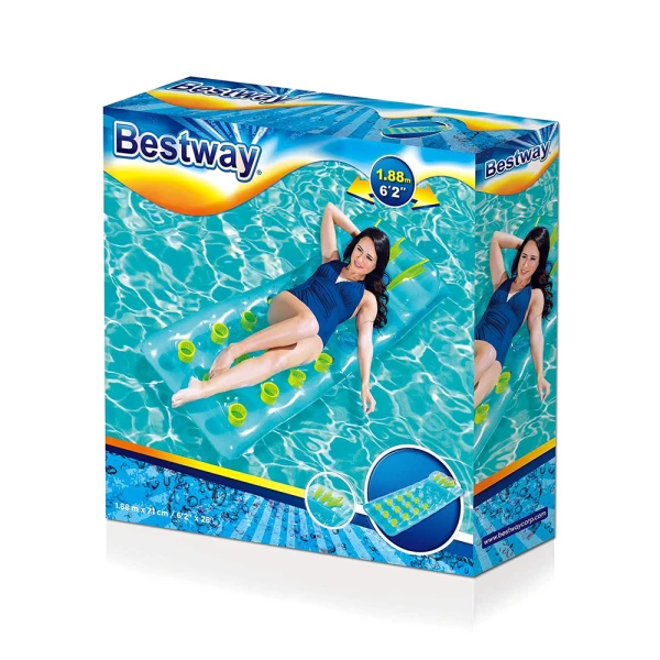 BESTWAY INFLATABLE SEA MATTRESS 188Χ71 cm. - BLUE