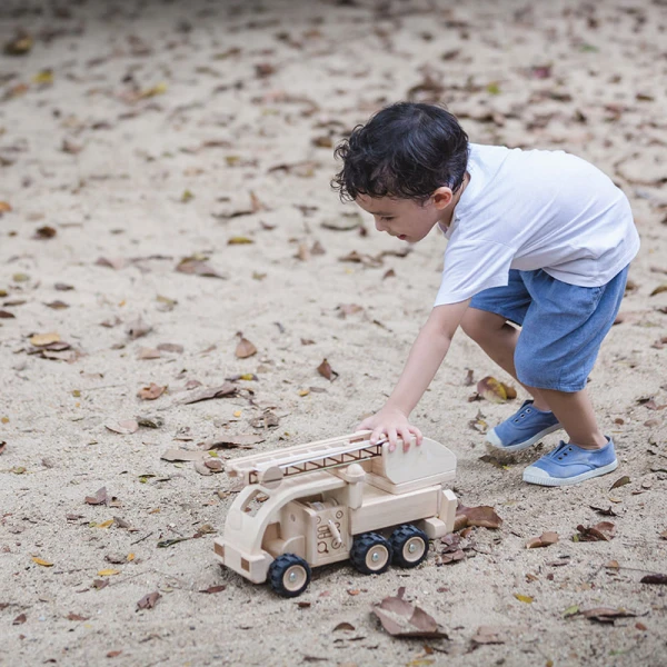 PLAN TOYS WOODEN FIRE VEHICLE