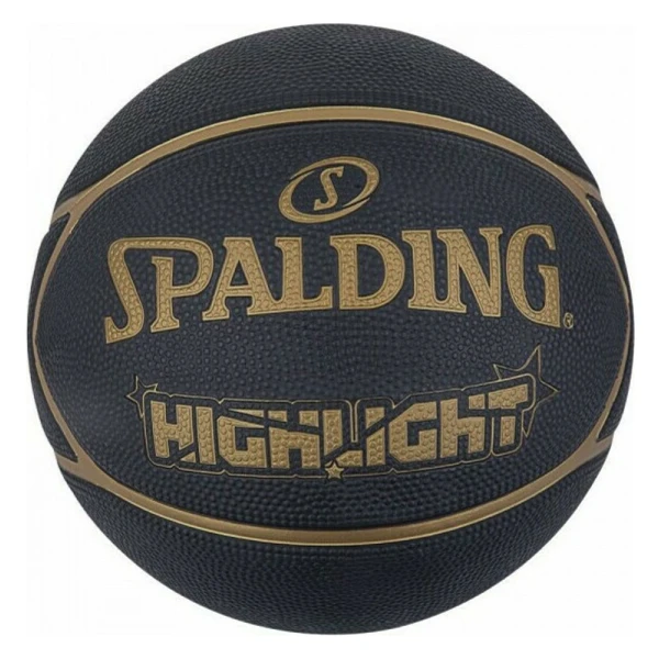 SPALDING ΜΠΑΛΑ ΜΠΑΣΚΕΤ SIZE 7 HIGHLIGHT BLACK/GOLD