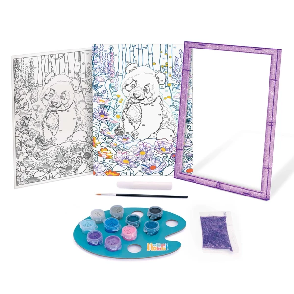 HAPPIHOBBI PAINT & FRAME BY NUMBERSDREAMY PANDA FOR 9+ YEARS