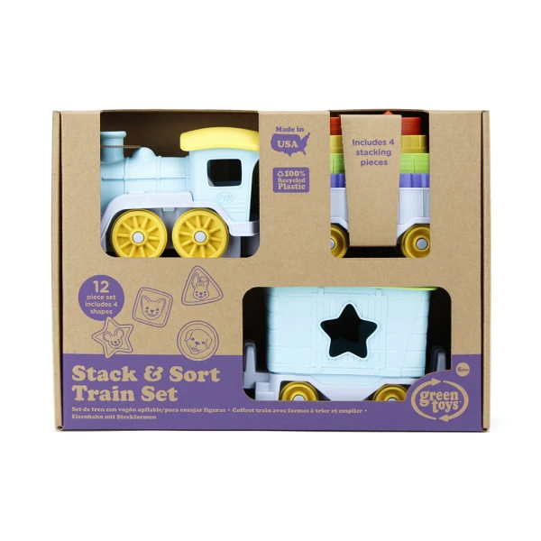 GREEN TOYS ΤΡΕΝΑΚΙ ΔΡΑΣΤΗΡΙΟΤΗΤΩΝ ΜΕ ΚΥΠΕΛΛΑ ΚΑΙ ΣΧΗΜΑΤΑ TNSS-1460