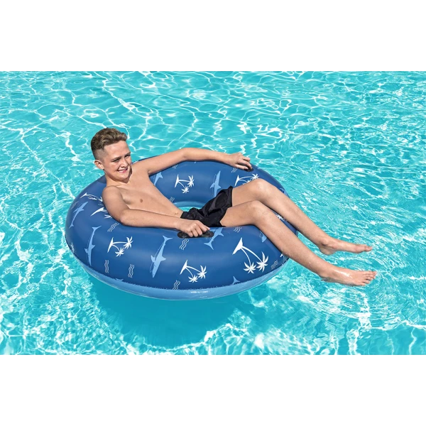 BESTWAY INFLATABLE SWIM TUBE 119 cm NAUTICAL BLUE