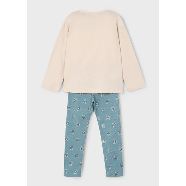 MAYORAL SET LEGGINGS PRINTED GREEN 