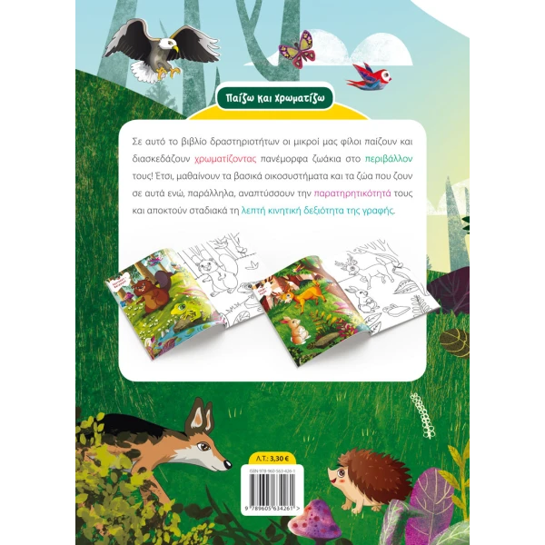 ACTIVITY BOOK COLOR THE FOREST ANIMALS AND THEIR ENVIRONMENT