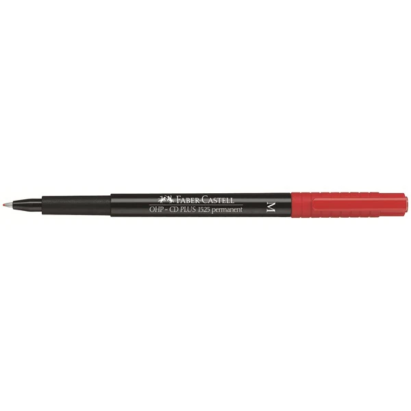FABER-CASTELL ΜΑΡΚΑΔΟΡΟΣ OHP-MARKER CD PLUS MEDIUM RED