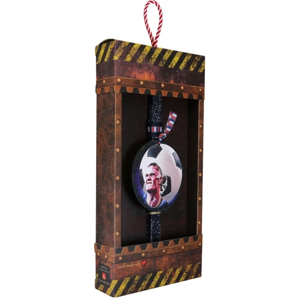 SYNCHRONIA HANDMADE CANDLE 30 cm FOOTBALL STAR No 2