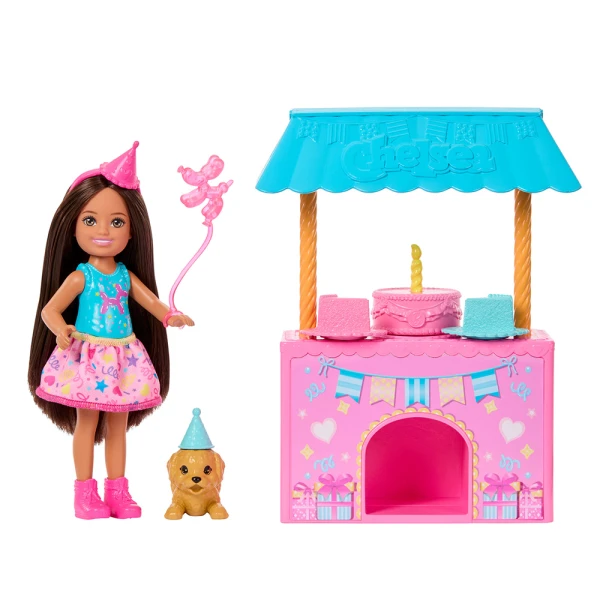 BARBIE FAMILY & FRIENDS CHELSEA BIRTHDAY PARTY SET