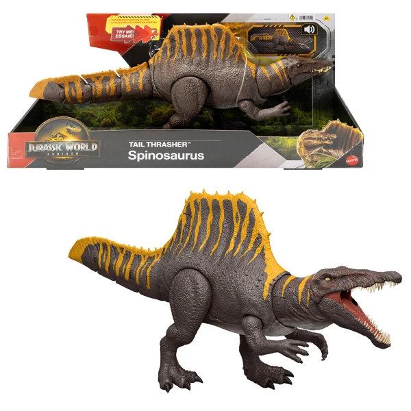JURASSIC WORLD REBIRTH - SPINOSAURUS WITH 2 ATTACJ MOVES AND SOUNDS