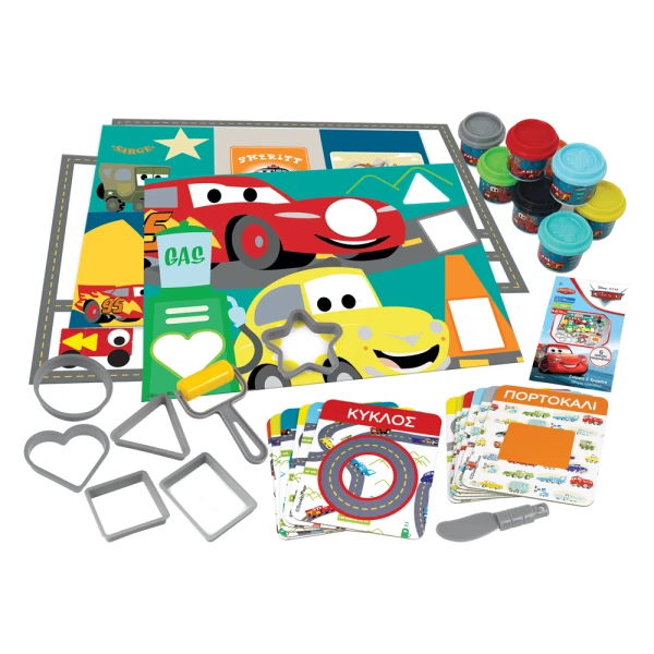AS DOUGH LEARNING SHAPES AND COLORS SET 8 POTS WITH 3D CAPS 224GR FOR AGES 3+