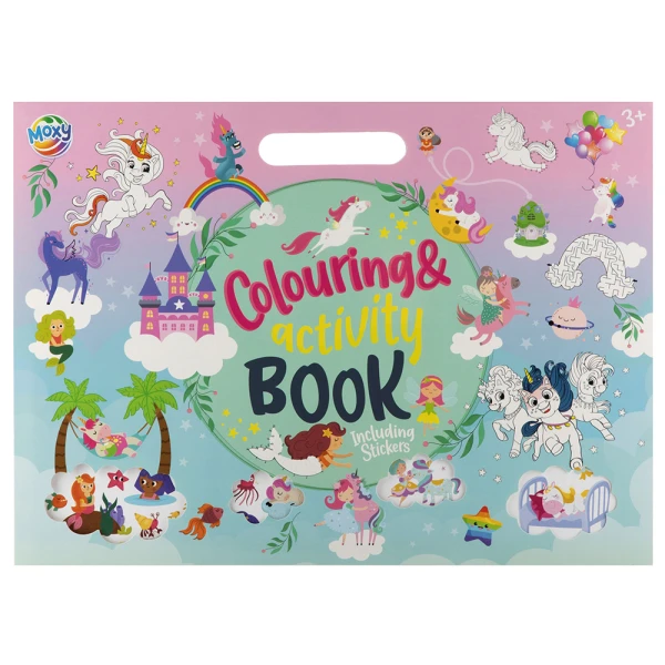 COLORING AND ACTIVITY PAD WITH SRICKERS 25 SHEETS - 2 DESIGNS