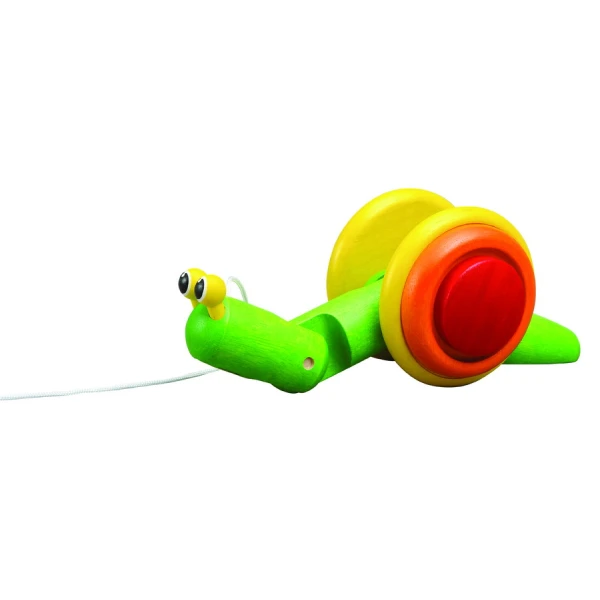 WOODEN GAME PLAN TOYS - PULL-ALONG SNAIL