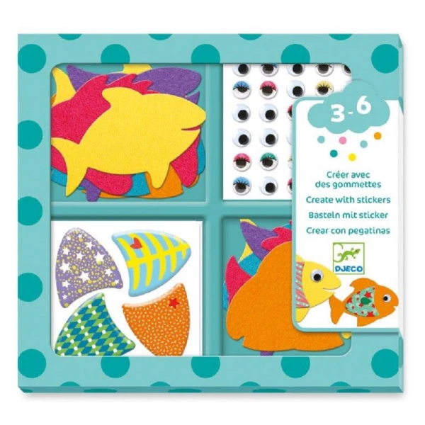 DJECO I CREATE FISHES WITH FELT STICKERS