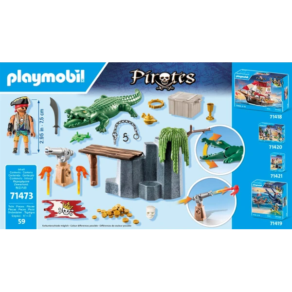 PLAYMOBIL PIRATES STARTER PACK ΠΕΙΡΑΤΗΣ ΜΕ ΑΛΙΓΑΤΟΡΑ