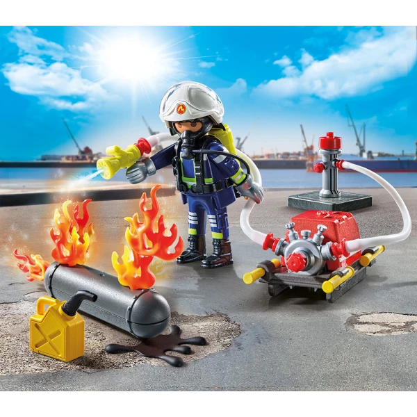 PLAYMOBIL ACTION HEROES ΠΥΡΟΣΒΕΣΤΗΣ ΜΕ ΑΝΤΛΙΑ ΝΕΡΟΥ