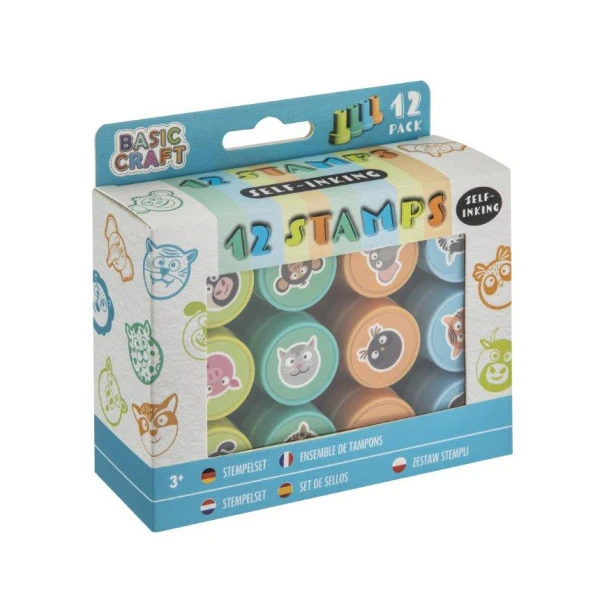 BOX WITH 12 STAMPS - 2 DESIGNS