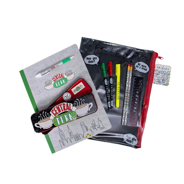 FRIENDS BUMPER STATIONERY SET GREY