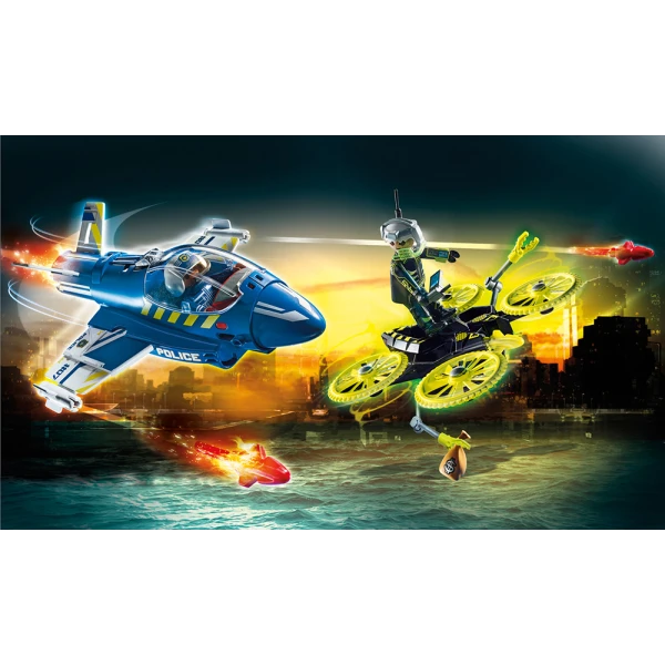 PLAYMOBIL CITY ACTION ΚΑΤΑΔΙΩΞΗ DRONE ΑΠΟ ΑΣΤΥΝΟΜΙΚΟ ΤΖΕΤ