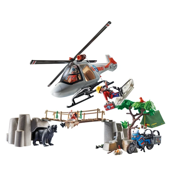 PLAYMOBIL RESCUE ACTION ΕΠΙΧΕΙΡΗΣΗ ΔΙΑΣΩΣΗΣ ΜΟΤΟΣΥΚΛΕΤΙΣΤΗ ΣΤΟ ΒΟΥΝΟ