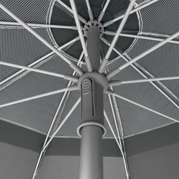 SEA UMBRELLA 220/10 28/32mm WITH TILT POLYESTER - GREY