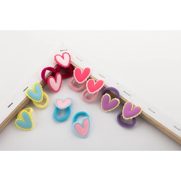 KIDS FURRY HAIR WITH HEART - 5 COLOURS