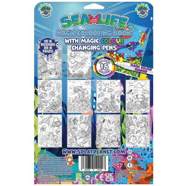 SPLAT PLANET MAGIC SEA LIFE COLOURING BOOK