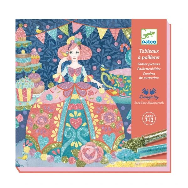 DJECO I CREATE WITH GLITTER PICTURES THE PRINCESS PARTY