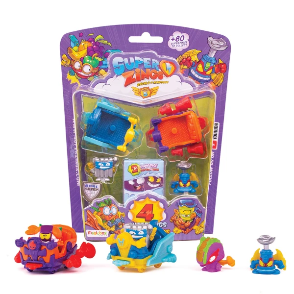 SUPERZINGS SERIES 5 BLISTER 4 FIRUGES WITH ACCESSORIES FOR 3+ YEARS - 12 DESIGNS