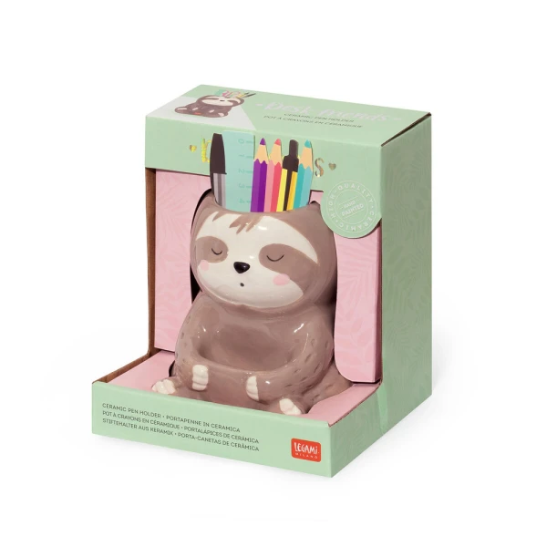 LEGAMI CERAMIC PEN HOLDER DESK FRIENDS - SLOTH