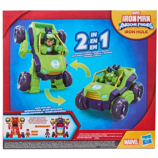 MARVEL IRON MAN AND HIS AWESOME FRIENDS HULK VEHICLE AND FIGURE