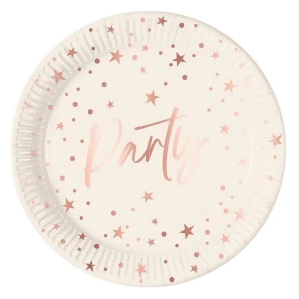 ΠΙΑΤΑ ΜΕΓΑΛΑ 23 εκ. 8 τεμ. NEXT GENERATION ROSE GOLD PARTY