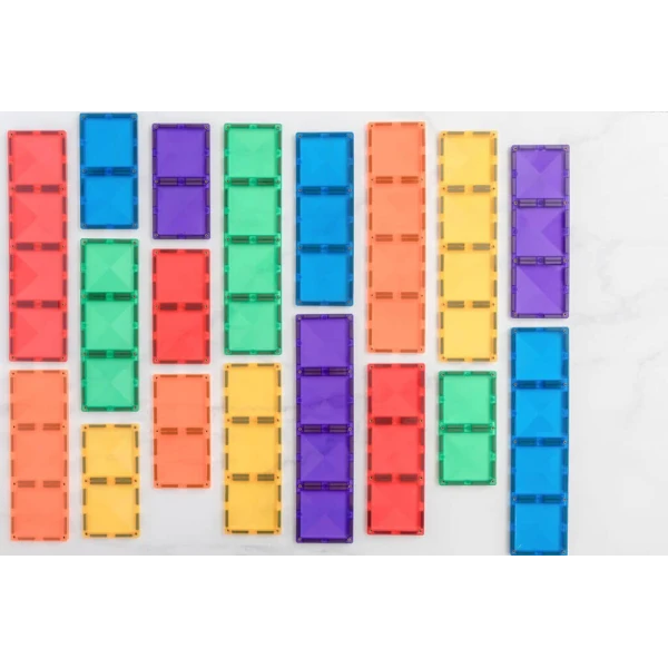 CONNETIX MAGNETIC TILES RAINBOW RECTANGLE PACK 18 pcs