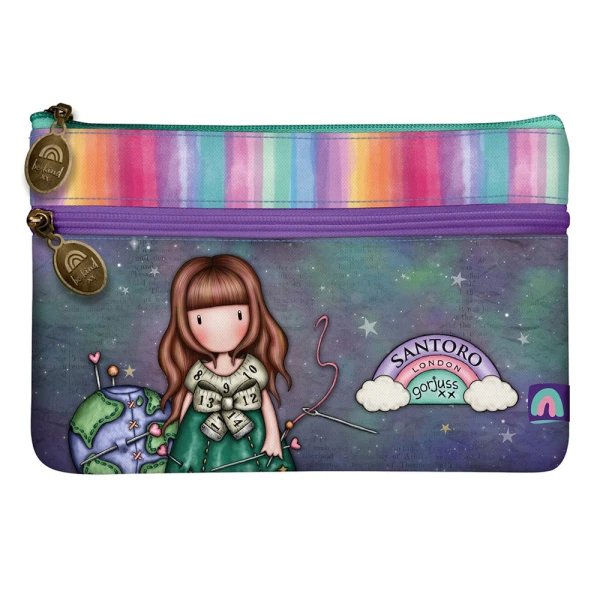 GORJUSS SANTORO FLAT PENCIL CASE BE KIND TO OUR PLANET