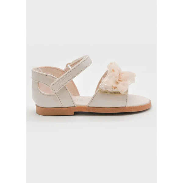 MAYORAL SANDALS PATENT LEATHER ECRU 