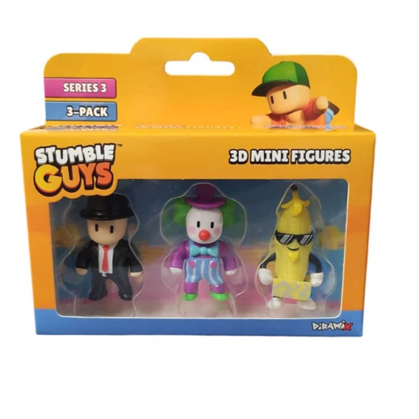 STUMBLE GUYS SERIES 3 3D MINI FIGURES 3 PACK - SEVERAL DESIGNS