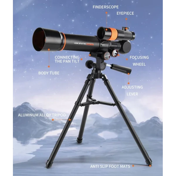 ASTRONOMICAL TELESCOPE UP TO X60 WITH TRIPOD