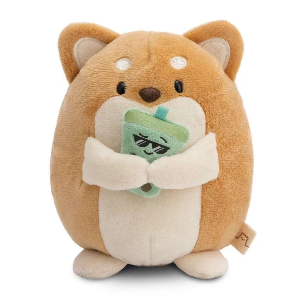 MY MOCHI PLUSH 16 cm DOG HIRO WITH BUBBLE TEA IN GIFT BOX