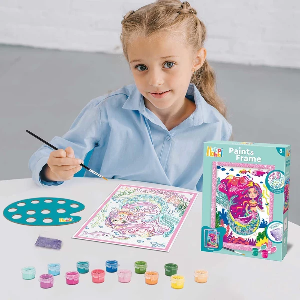 HAPPIHOBBI PAINT & FRAME PAINT BY NUMBERS MYTHICAL MERMAID