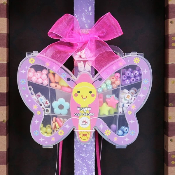 SYNCHRONIA HANDMADE CANDLE 30 cm DIY JEWELRY SET - BUTTERFLY