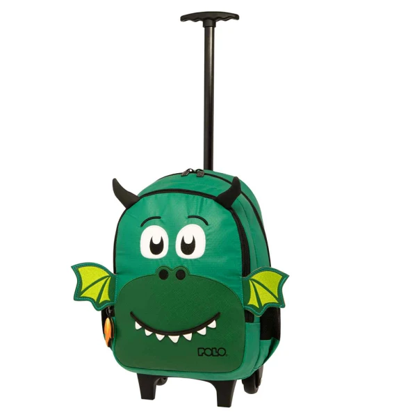 POLO ΣΑΚΙΔΙΟ ΝΗΠΙΟΥ TROLLEY JUNIOR LITTLE 2024 ΠΡΑΣΙΝΟ ΔΡΑΚΟΣ