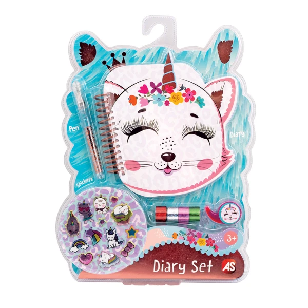 AS DIARY SET IN 3 DESIGNS FOR AGES 3+