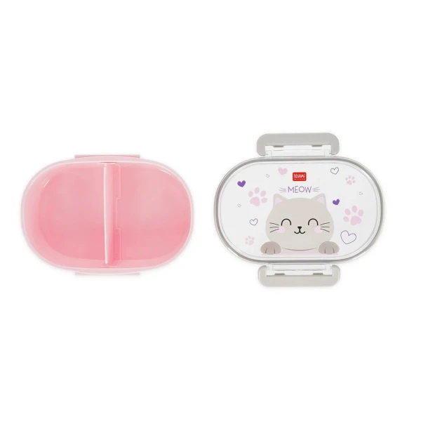 LUNCH BOX 500ml WITH 2 COMPARTMENTS - KITTY