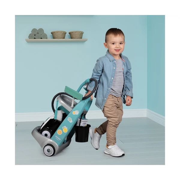 SMOBY  CLEANING TROLLEY & VACUUM CLEANER
