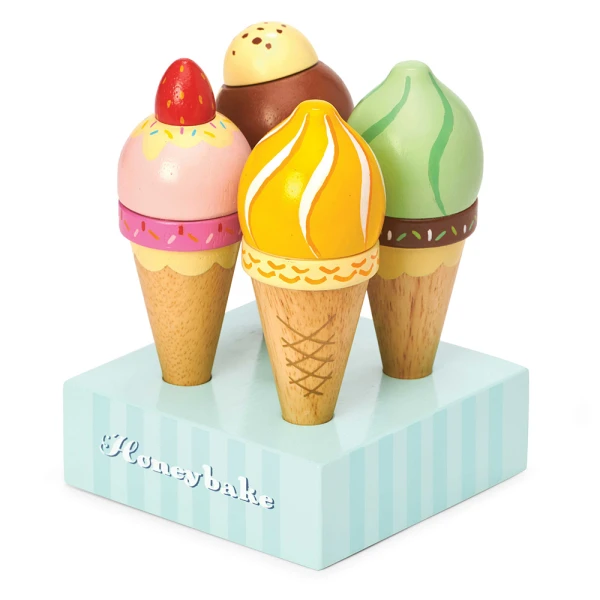 LE TOY VAN HONEYBAKE WOODEN ICE CREAMS 4 pcs