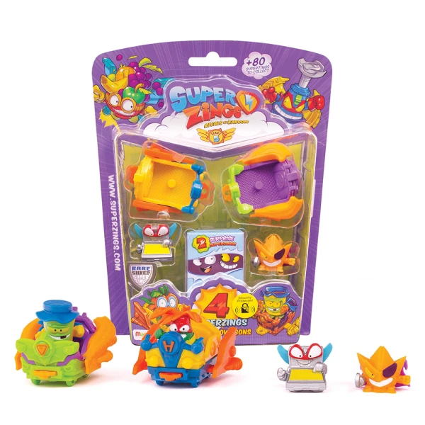SUPERZINGS SERIES 5 BLISTER 4 FIRUGES WITH ACCESSORIES FOR 3+ YEARS - 12 DESIGNS