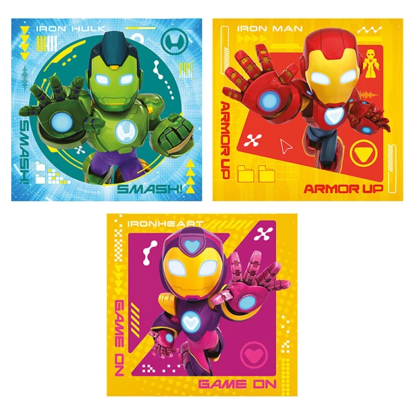 CLEMENTONI KIDS PUZZLE SUPER COLOR 3X48 pcs IRON MAN & HIS AWESOME FRIENDS