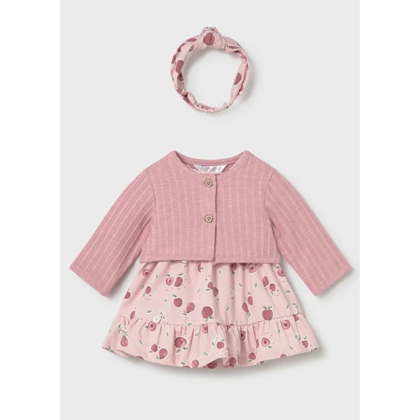 MAYORAL SET DRESS 3 PIECES ROSE 