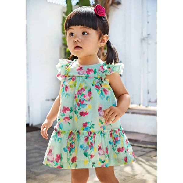 MAYORAL DRESS PRINT LIGHT BLUE