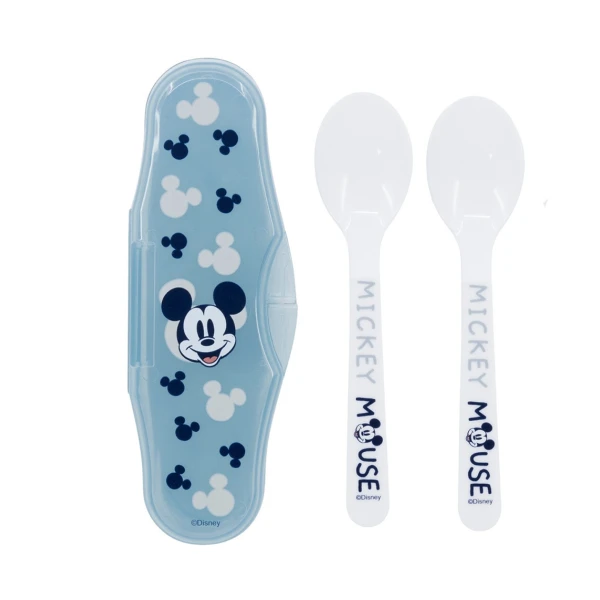TRAVEL SET 2 SPOONS MICKEY MOUSE FULL OF SMILES