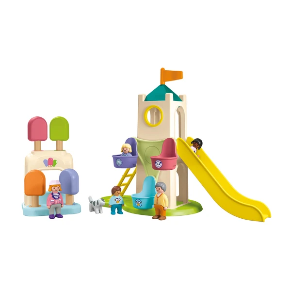PLAYMOBIL JUNIOR ADVENTURE TOWER WITH ICE CREAM BOOTH