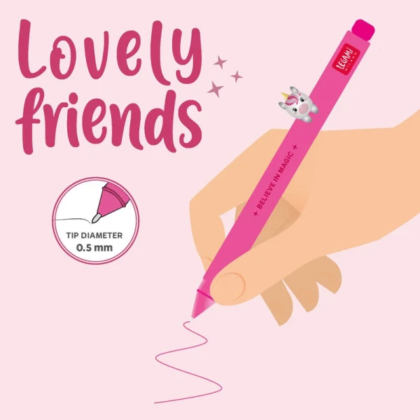LEGAMI GEL PEN ANIMAL DECORATION LOVE FRIENDS - UNICORN